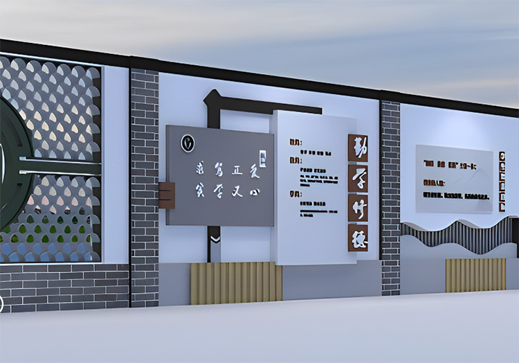 河南学校文化墙设计